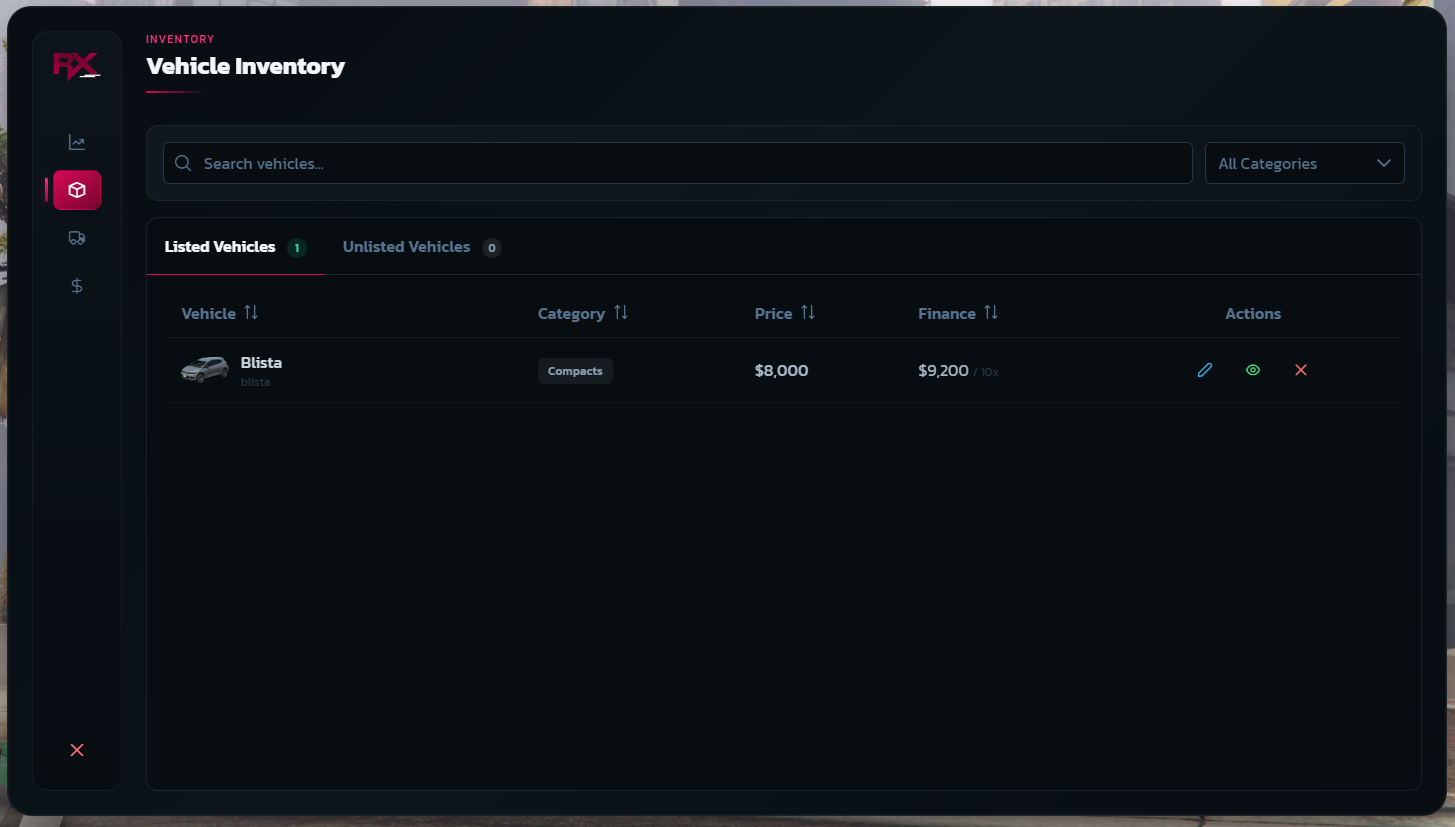 Owned Dealership Management Inventory